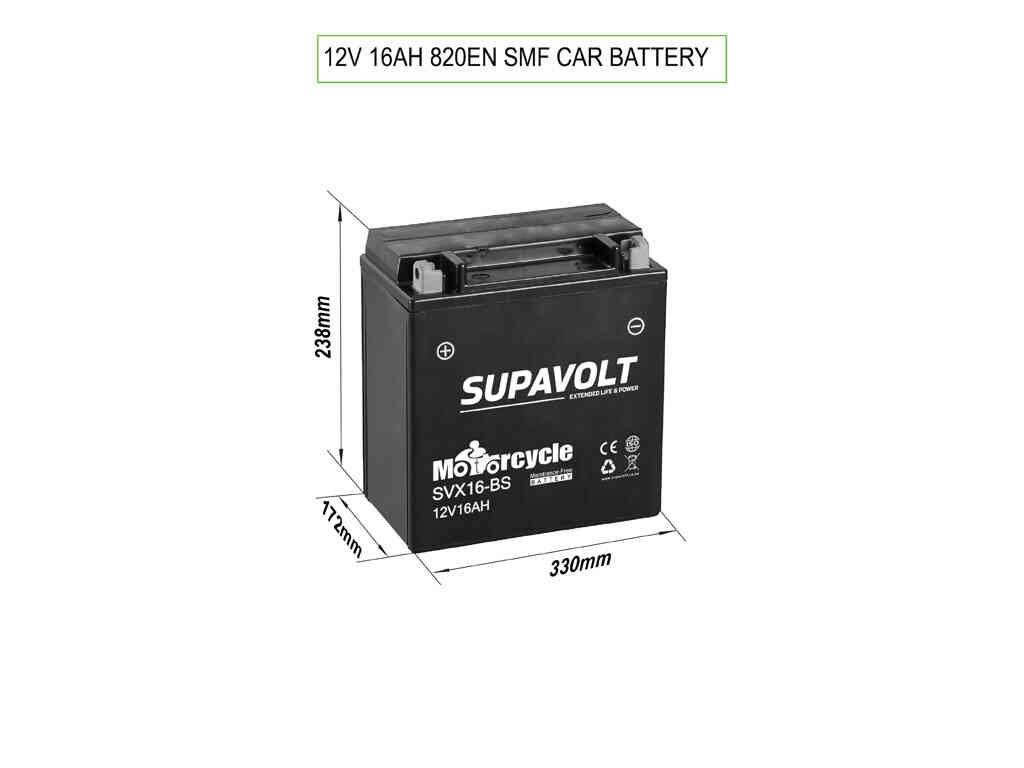 Motorcycle Batteries Motorcycle Batteries SVX16-BS